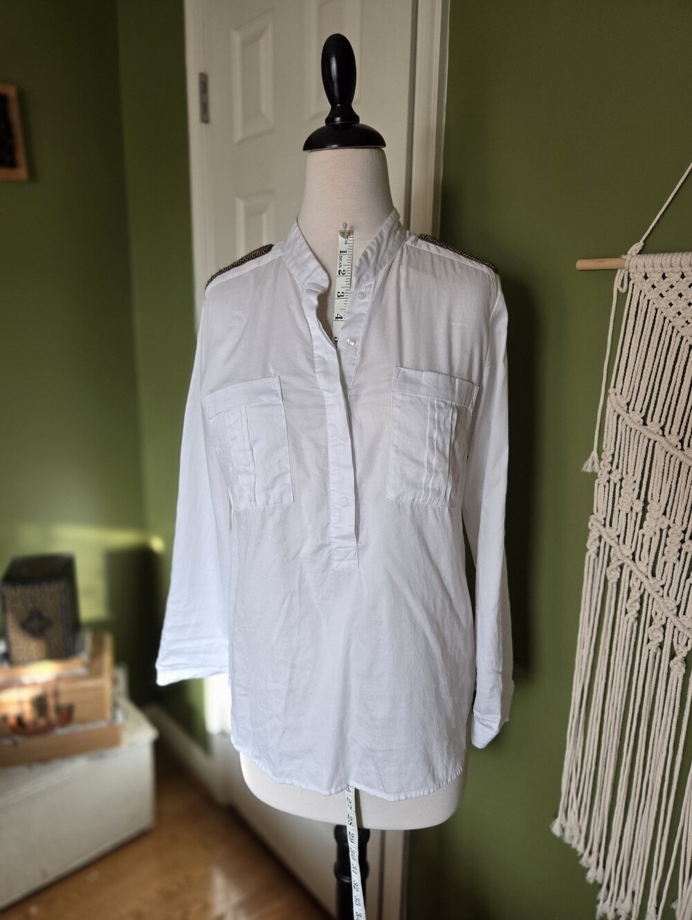 Apostrophe White Cotton Shirt